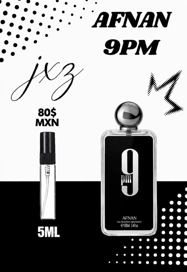 Decant de perfume Afnan 9 PM Eau de Parfum 5 ml